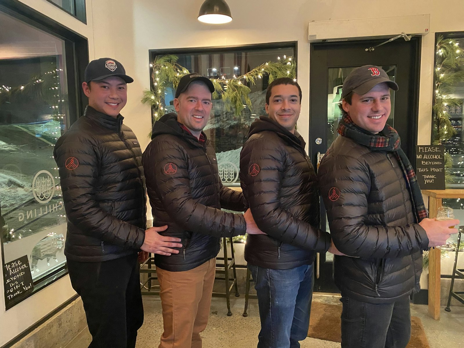 Ryan and some of the Bonfire team in their matching jackets